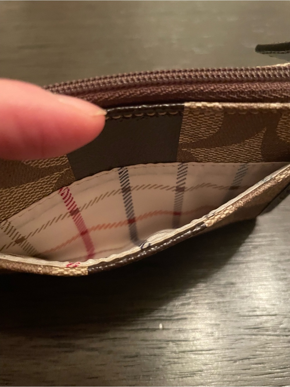 Coach Mini ID Card Case with tattersal - Picture 4 of 4